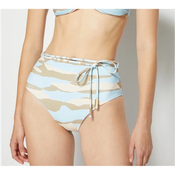 Jonathon Simkhai Landscape Horizon Zebra High Waisted Bikini Bottom NWT - Picture 1 of 5